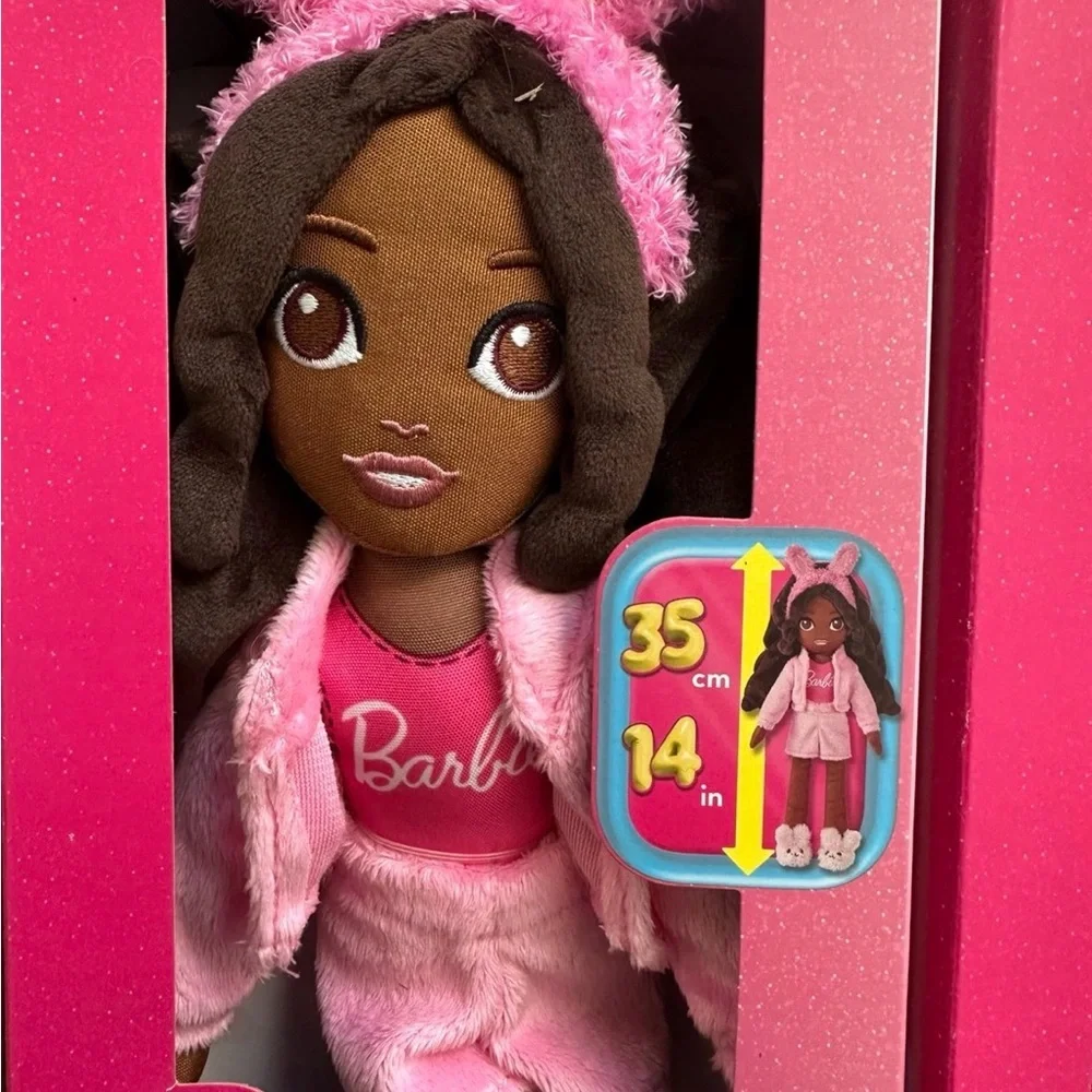 Barbie Plush Doll in Pink Sleep Outfit with Bunny Hood - Picture 2 of 3